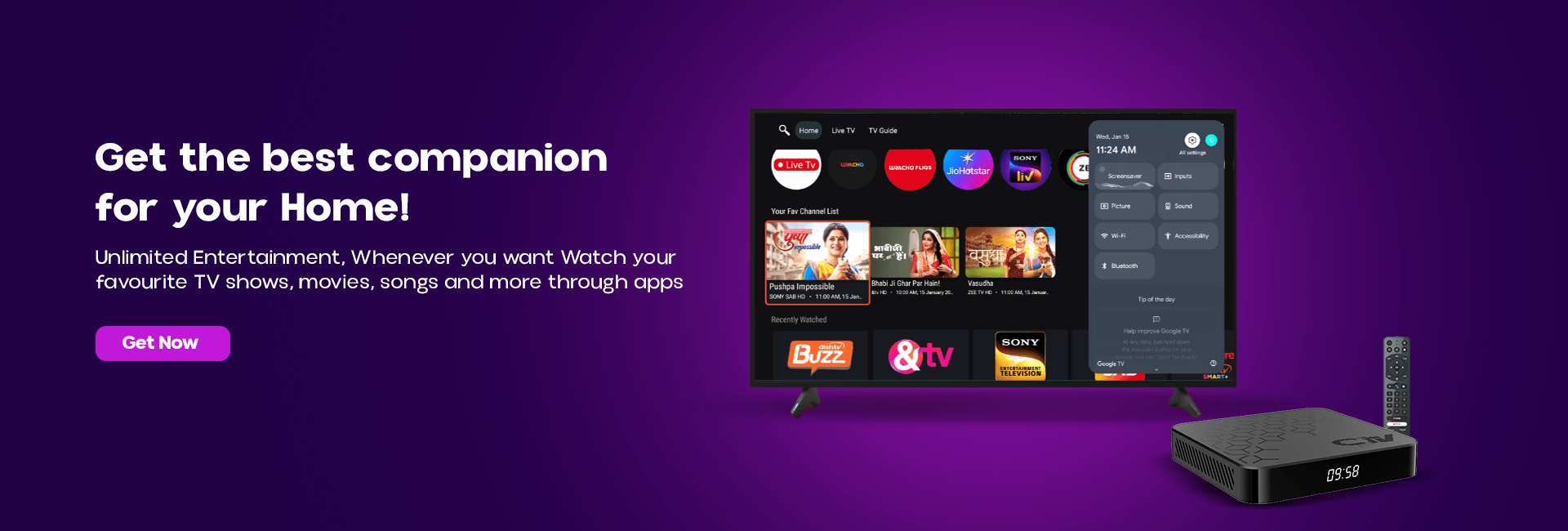 Indian IPTV UK streaming on smart TV